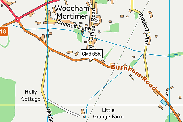 Woodham Mortimer Golf Range map (CM9 6SR) - OS VectorMap District (Ordnance Survey)