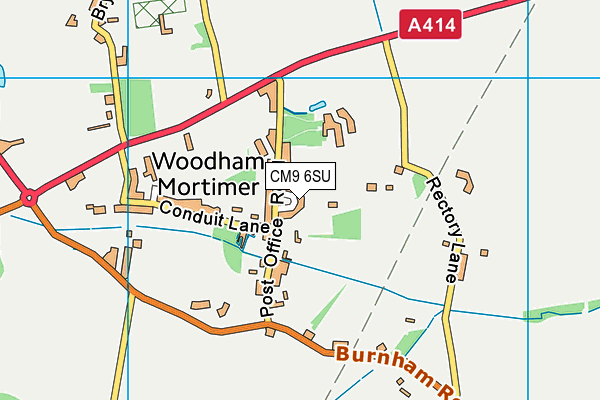 CM9 6SU map - OS VectorMap District (Ordnance Survey)