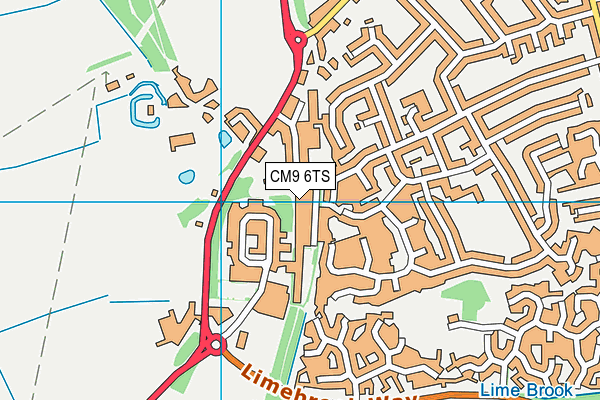 CM9 6TS map - OS VectorMap District (Ordnance Survey)