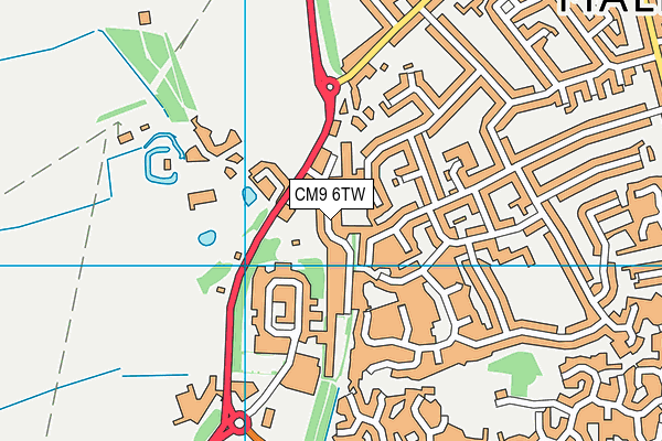 CM9 6TW map - OS VectorMap District (Ordnance Survey)