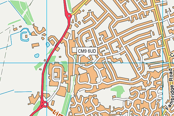 CM9 6UD map - OS VectorMap District (Ordnance Survey)