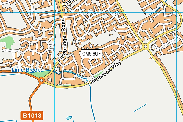 CM9 6UF map - OS VectorMap District (Ordnance Survey)
