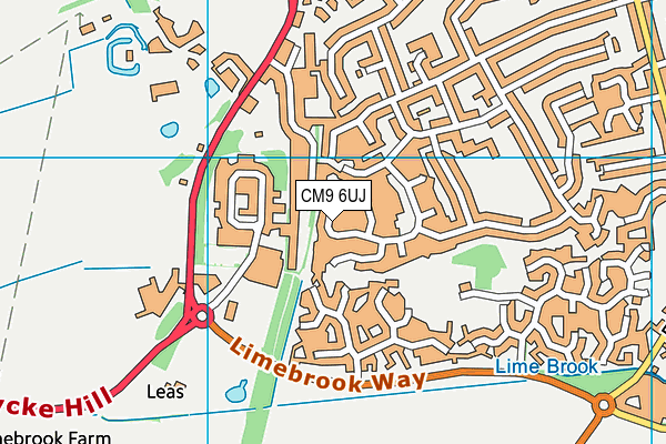 CM9 6UJ map - OS VectorMap District (Ordnance Survey)