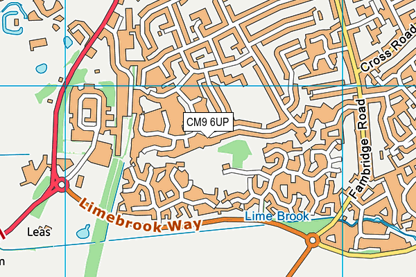 CM9 6UP map - OS VectorMap District (Ordnance Survey)