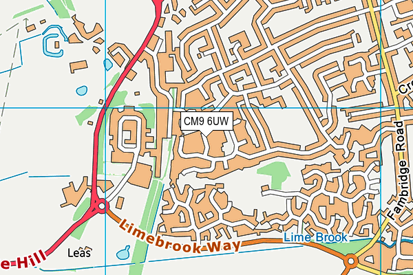 CM9 6UW map - OS VectorMap District (Ordnance Survey)