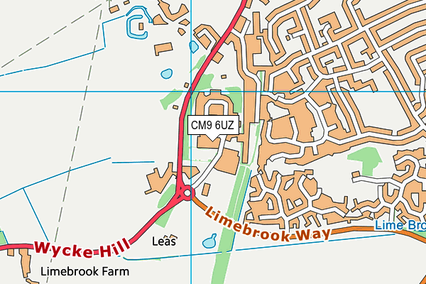 CM9 6UZ map - OS VectorMap District (Ordnance Survey)