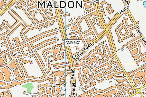 CM9 6XG map - OS VectorMap District (Ordnance Survey)