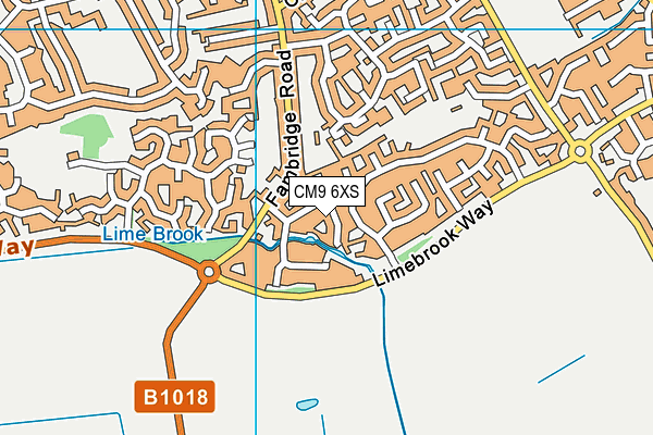 CM9 6XS map - OS VectorMap District (Ordnance Survey)