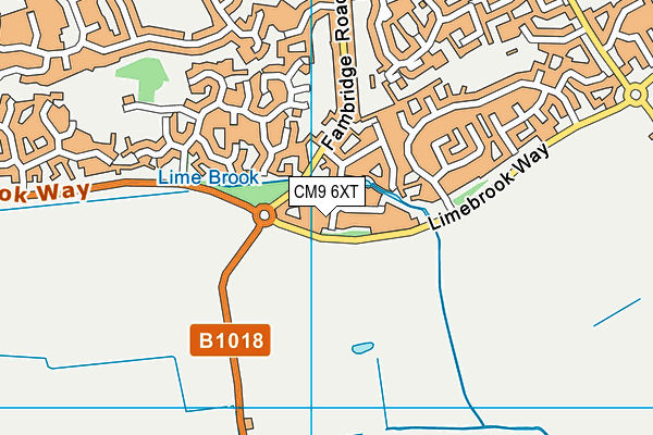 CM9 6XT map - OS VectorMap District (Ordnance Survey)