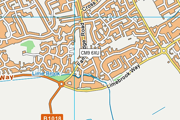 CM9 6XU map - OS VectorMap District (Ordnance Survey)