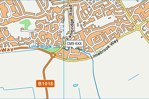 CM9 6XX map - OS VectorMap District (Ordnance Survey)