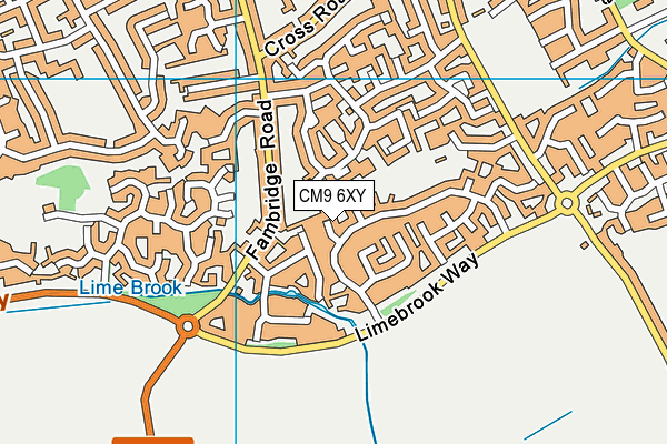 CM9 6XY map - OS VectorMap District (Ordnance Survey)