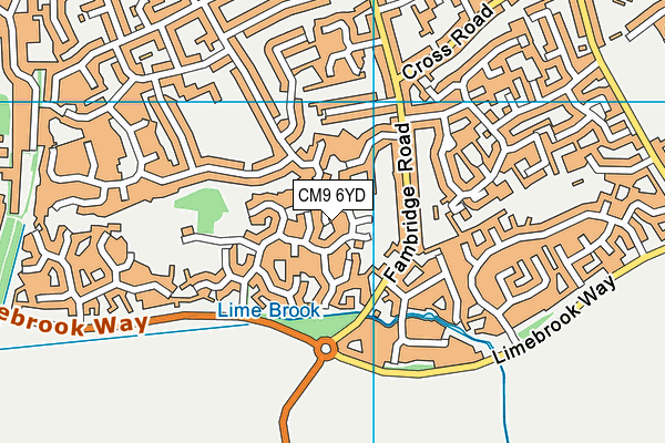 CM9 6YD map - OS VectorMap District (Ordnance Survey)