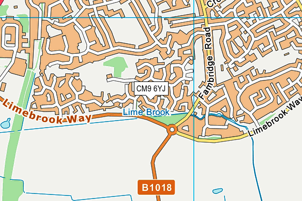 CM9 6YJ map - OS VectorMap District (Ordnance Survey)