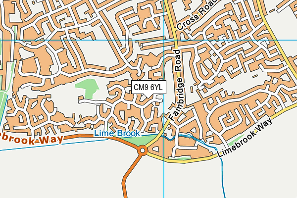 CM9 6YL map - OS VectorMap District (Ordnance Survey)