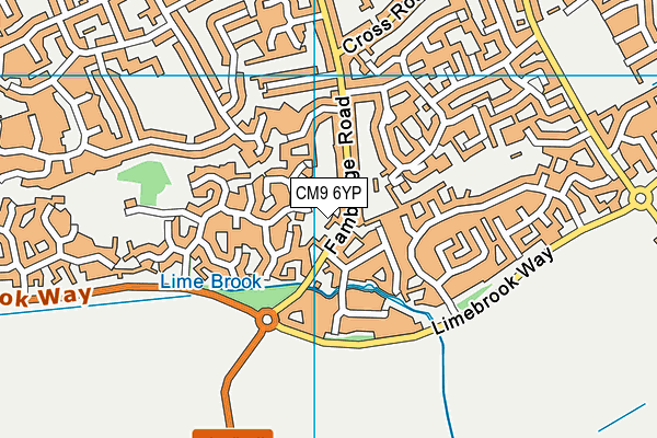 CM9 6YP map - OS VectorMap District (Ordnance Survey)