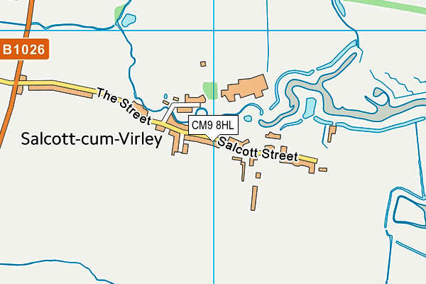 CM9 8HL map - OS VectorMap District (Ordnance Survey)