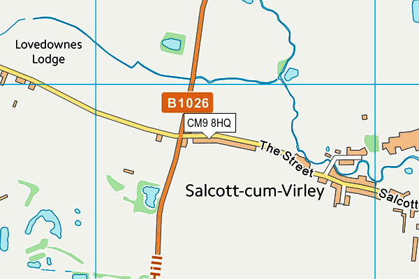 CM9 8HQ map - OS VectorMap District (Ordnance Survey)