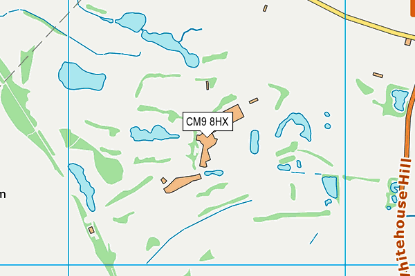 CM9 8HX map - OS VectorMap District (Ordnance Survey)