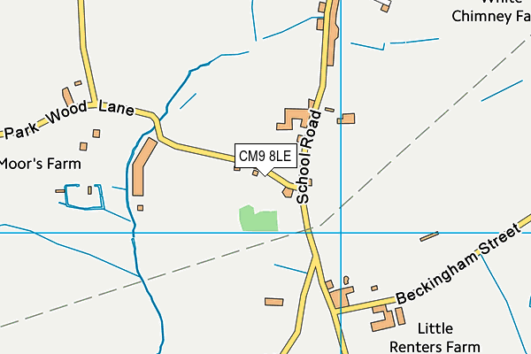 CM9 8LE map - OS VectorMap District (Ordnance Survey)