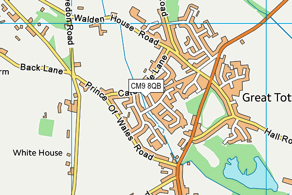 CM9 8QB map - OS VectorMap District (Ordnance Survey)