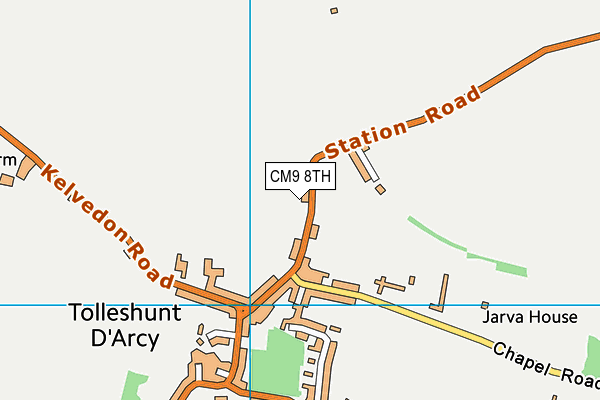 CM9 8TH map - OS VectorMap District (Ordnance Survey)