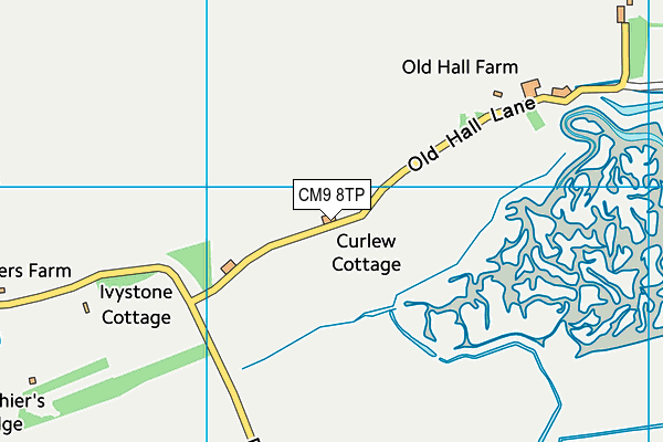 CM9 8TP map - OS VectorMap District (Ordnance Survey)