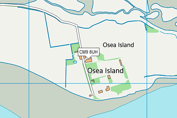 CM9 8UH map - OS VectorMap District (Ordnance Survey)