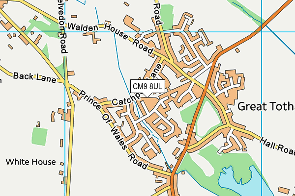 CM9 8UL map - OS VectorMap District (Ordnance Survey)