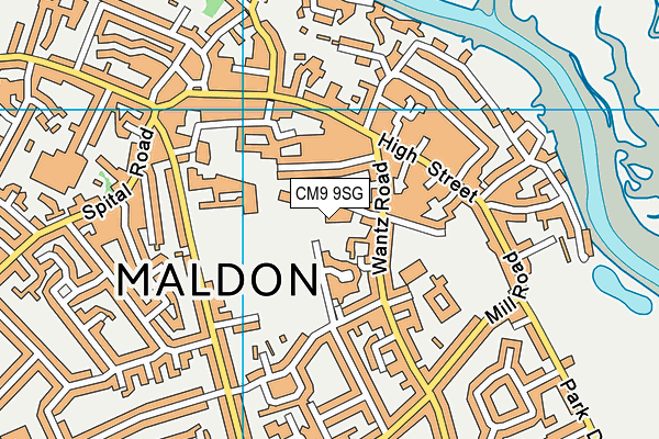 CM9 9SG map - OS VectorMap District (Ordnance Survey)