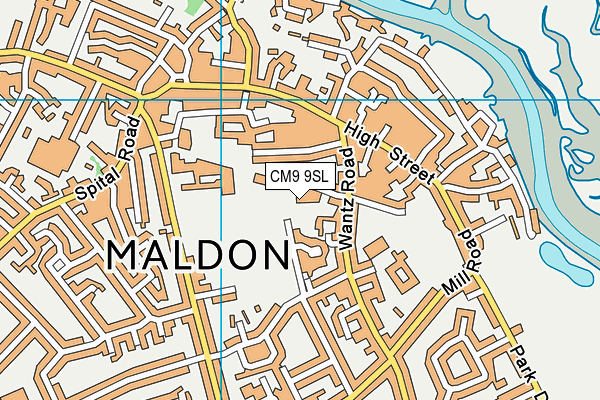 CM9 9SL map - OS VectorMap District (Ordnance Survey)