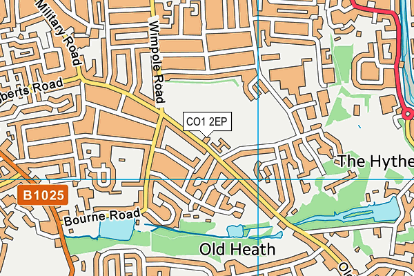Old Heath Recreation Ground map (CO1 2EP) - OS VectorMap District (Ordnance Survey)