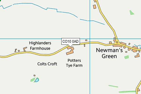 CO10 0AD map - OS VectorMap District (Ordnance Survey)