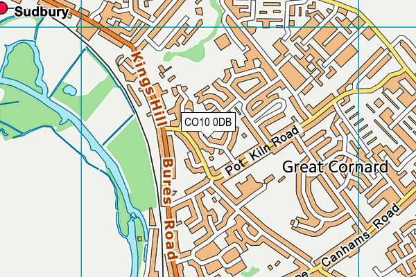 CO10 0DB map - OS VectorMap District (Ordnance Survey)