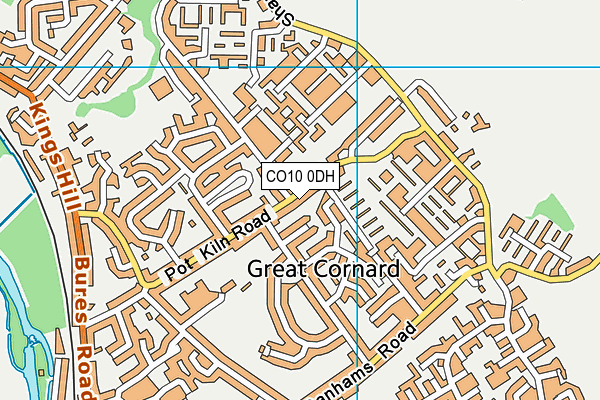 CO10 0DH map - OS VectorMap District (Ordnance Survey)