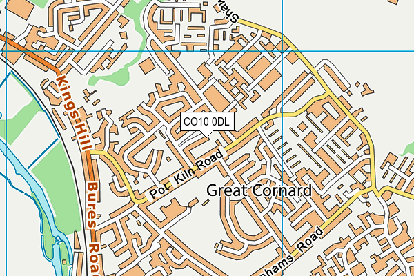 CO10 0DL map - OS VectorMap District (Ordnance Survey)