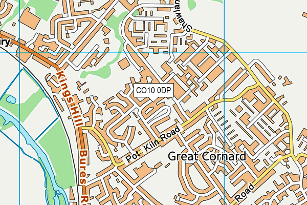 CO10 0DP map - OS VectorMap District (Ordnance Survey)