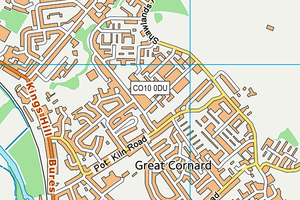 CO10 0DU map - OS VectorMap District (Ordnance Survey)