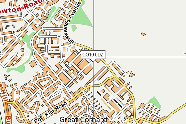 CO10 0DZ map - OS VectorMap District (Ordnance Survey)