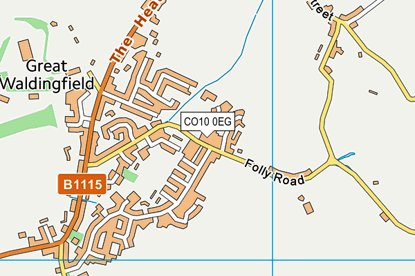 CO10 0EG map - OS VectorMap District (Ordnance Survey)