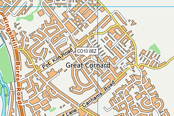 CO10 0EZ map - OS VectorMap District (Ordnance Survey)