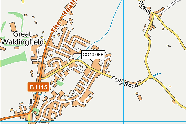 CO10 0FF map - OS VectorMap District (Ordnance Survey)