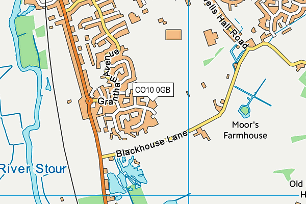 Sudbury Rfc map (CO10 0GB) - OS VectorMap District (Ordnance Survey)