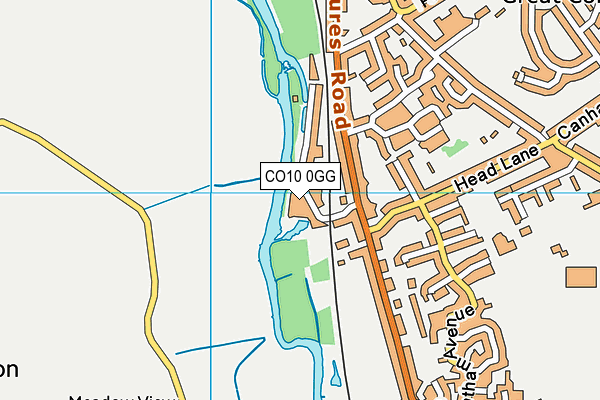 CO10 0GG map - OS VectorMap District (Ordnance Survey)