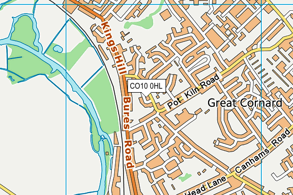 CO10 0HL map - OS VectorMap District (Ordnance Survey)