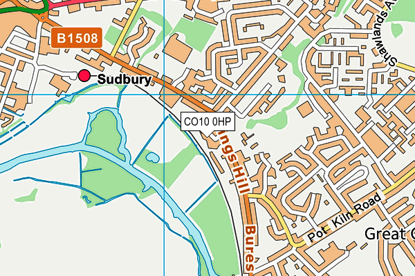 CO10 0HP map - OS VectorMap District (Ordnance Survey)