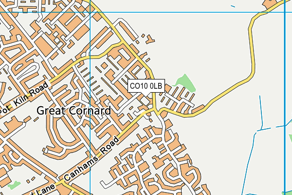 CO10 0LB map - OS VectorMap District (Ordnance Survey)