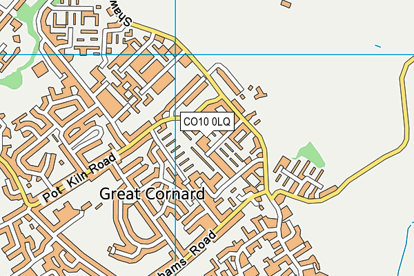 CO10 0LQ map - OS VectorMap District (Ordnance Survey)