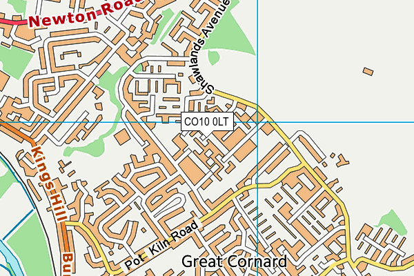 CO10 0LT map - OS VectorMap District (Ordnance Survey)