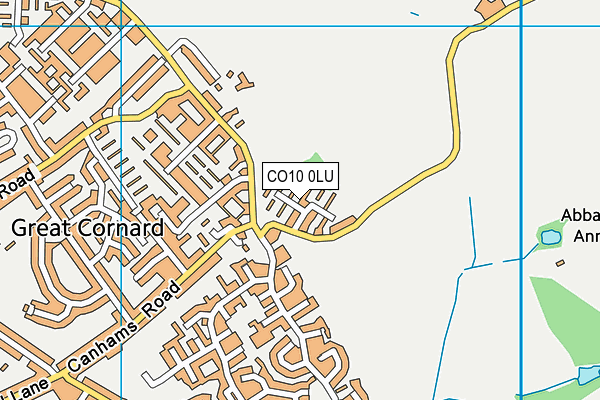 CO10 0LU map - OS VectorMap District (Ordnance Survey)